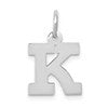 14KW Small Block Letter K Initial Charm