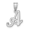 14KW White Gold Script Letter A Initial Pendant