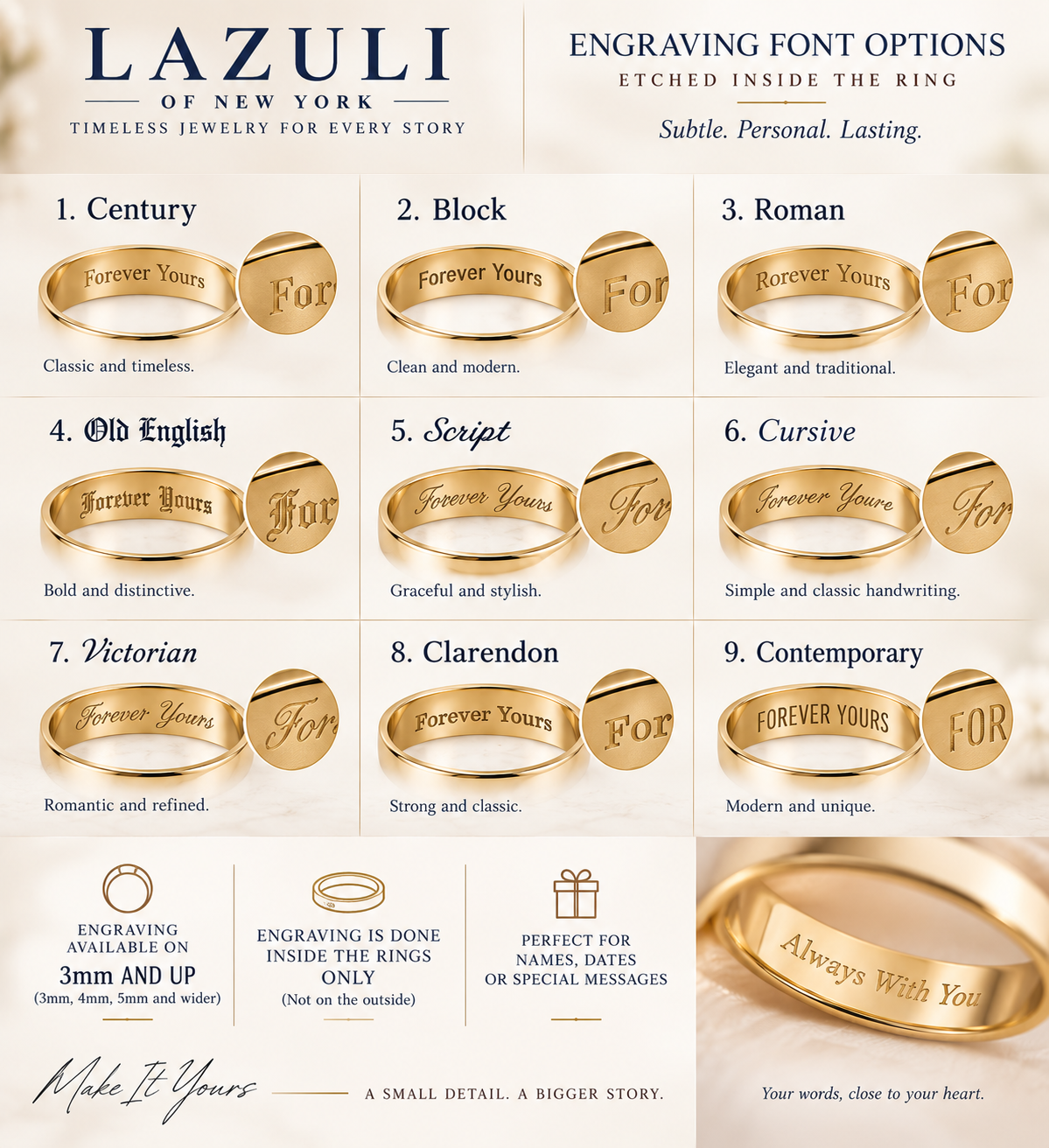 14K Solid White Gold Wedding Band – Classic Men's & Women's Ring, 2mm–5mm
