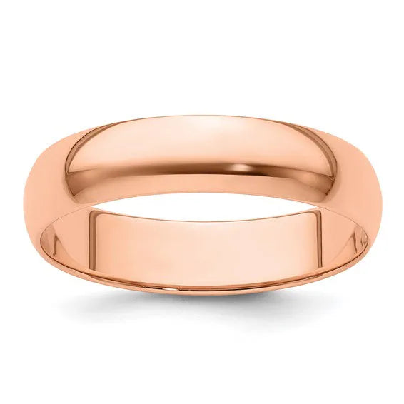 10K Solid Rose Gold Wedding Band Ring Wide Men's Women's