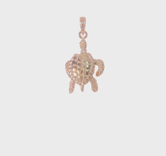 14K Gold 3-D Sea Turtle with Moveable Head and Legs Charm