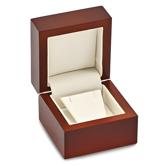 Deluxe Earring Box Display Walnut Wood Wooden Jewelry Gift Box