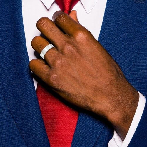 Unisex Stainless Steel Wide Band Thumb Ring - Matte Finish Flat Top - Cool Punk Style