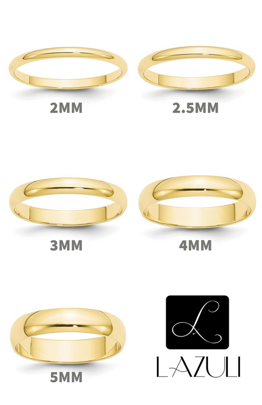 14K Solid Yellow Gold 2mm 2.5mm 3mm 4mm 5mm Men's Women's Wedding Band Ring Sizes 4-14. Thumb Toe Midi Stacking Cigar Band
