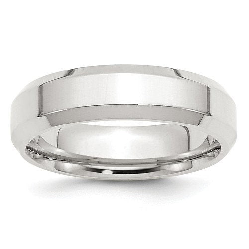 6mm 925 Sterling Silver Bevel Edge Wedding Band Promise Engagement Ring Thumb Toe Midi Simple Minimalist Ring Sizes 4-13.5. Free Shipping - Lazuli