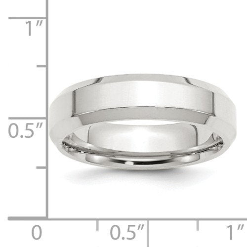 6mm 925 Sterling Silver Bevel Edge Wedding Band Promise Engagement Ring Thumb Toe Midi Simple Minimalist Ring Sizes 4-13.5. Free Shipping - Lazuli