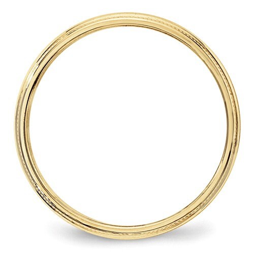 REAL COMFORT FIT 10K Solid Yellow Gold 3mm Milgrain Men's and Women's Wedding Band Ring Sizes 4-14. Solid 10k Yellow Gold, Made in the U.S. - Lazuli