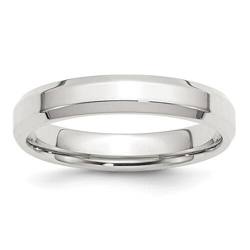 4mm 925 Sterling Silver Bevel Edge Wedding Band Promise Engagement Ring Thumb Toe Midi Simple Minimalist Ring Sizes 4-13.5. Free Shipping - Lazuli