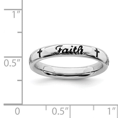 Faith 3.50 mm Sterling Silver Comfort Fit Wedding Band Promise Engagement Thumb Toe Midi Simple Minimalist Ring Gift for Her Expression - Lazuli