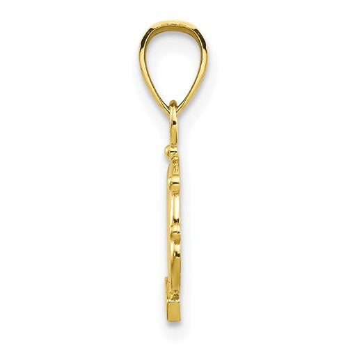 10k Tiny Solid Yellow Gold Crown Little Princess Pendant Charm for a Chain or Necklace .7" Long Not Gold Plated. Real 10K Gold - Lazuli