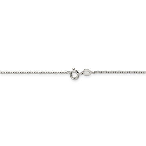 Sterling Silver 925 1mm Box Chain Necklace Bracelet or Anklet 7",8",9",10",14".16",18",20",22",24",26",28", 30", 36"or 42" Spring Lock