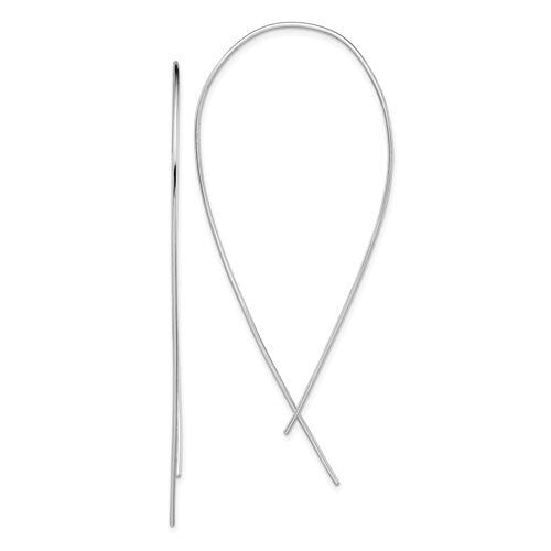 Sterling Silver 925 Dangle Polished Threader 3" Long Earrings, Simple Minimalist Dainty Modern Drop & Dangle Threaders Earrings Bridesmaids - Lazuli