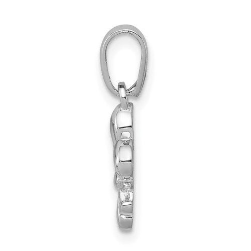 Small Sterling Silver .925 Fleur de lis Pendant Charm Ideal for Charm Bracelet or Necklace or earrings slide .5" long