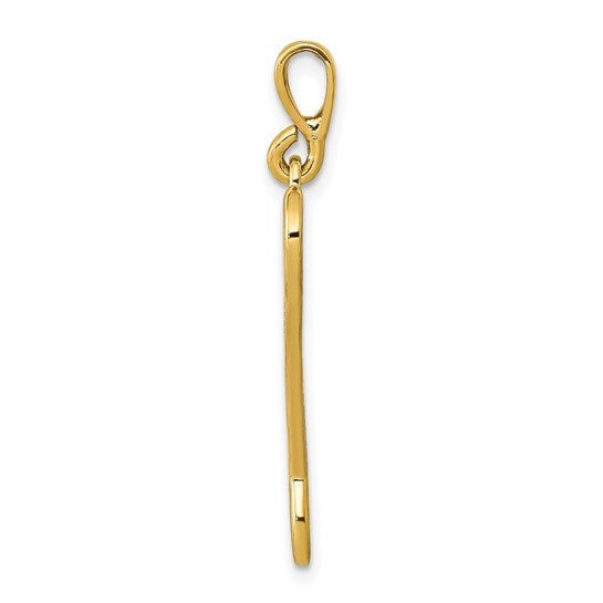 14K or 10K 3D Solid Yellow Gold Open-Ended Wrench Charm Pendant 1" Long x .4" Wide. Occupation Handyman. Great 4 Necklace / Charm Bracelet